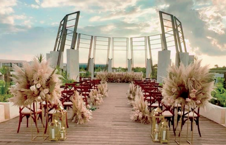 Sky Wedding Gazebo Detail — Secrets Tulum