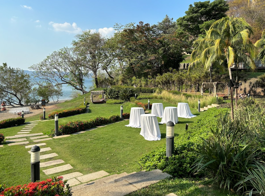 Spa Garden Reception Setup — Secrets Papagayo