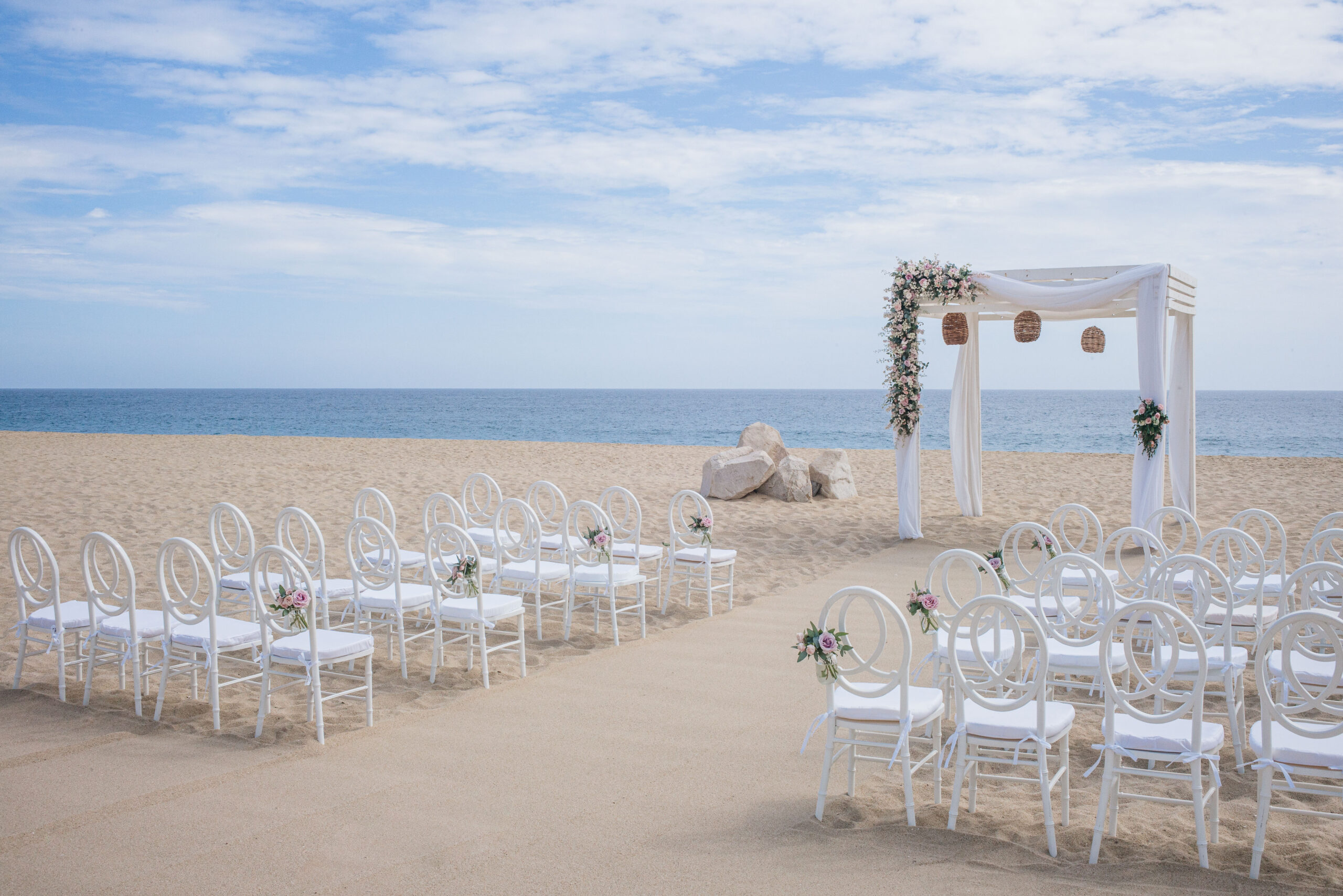 Sandos Finisterra Beach wedding ceremony