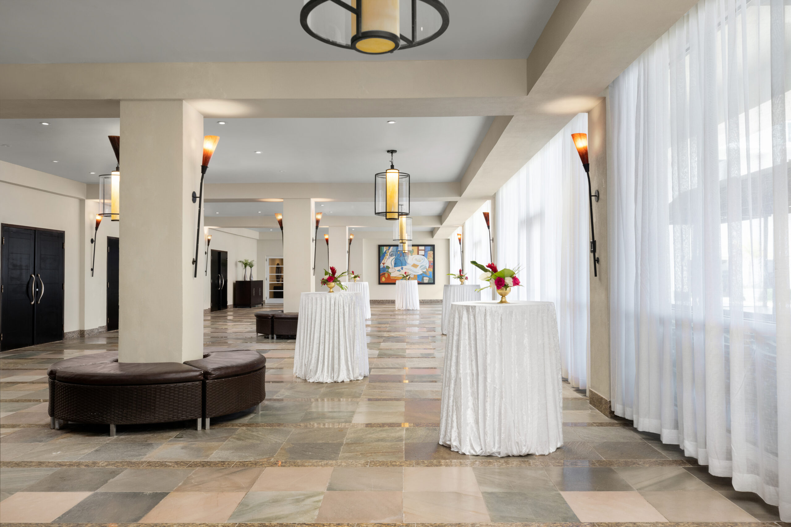Rose Hall Ballroom Foyer Cocktail Setup — Dreams Rose Hall Beach