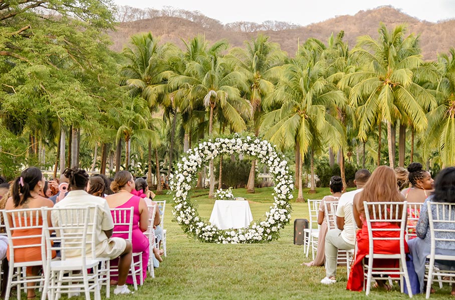 Garden wedding setup Hotel RIU Guanacaste