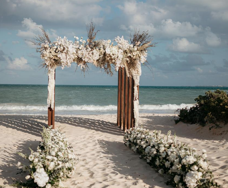 Beach Wedding Gazebo Ceremony — Secrets Playa Blanca Costa Mujeres
