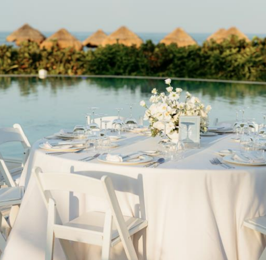 Infinity Pool Terrace Setup — Secrets Playa Blanca