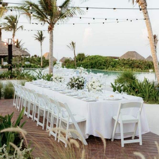 Infinity Pool Terrace Reception — Secrets Playa Blanca