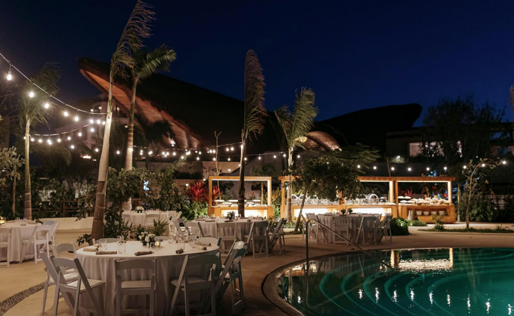 Jungle Pool Terrace Setup — Secrets Playa Blanca