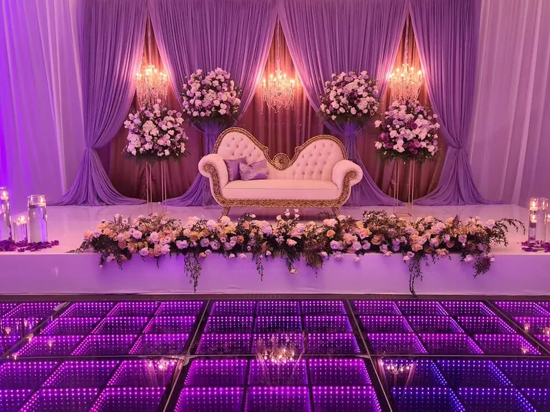 Generations Ballroom table setting — Generations Riviera Maya indoor wedding reception venue