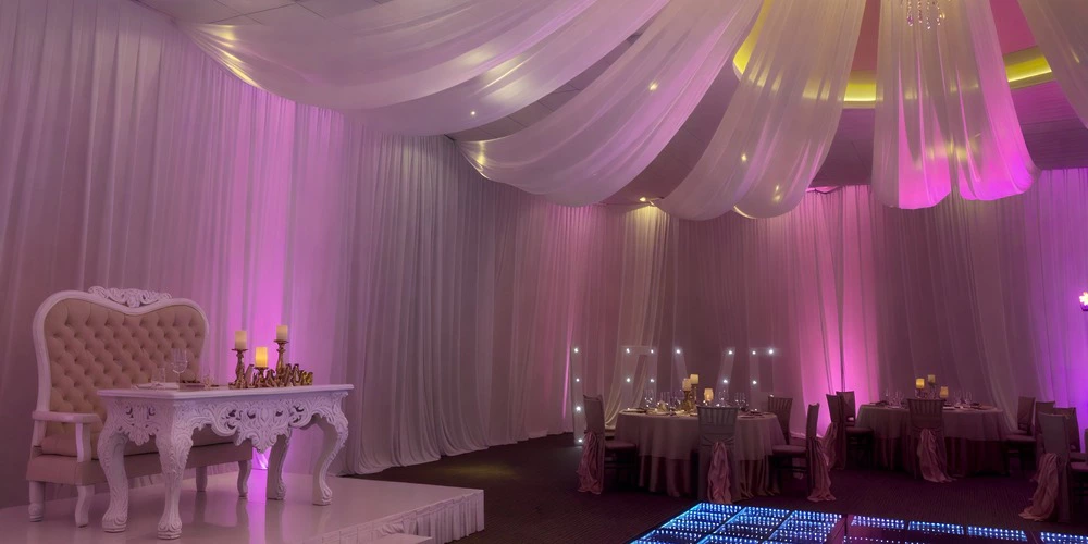 Generations Ballroom reception setup — Generations Riviera Maya indoor wedding reception venue