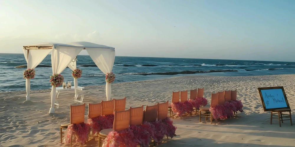 Generations Beach sunset view — Generations Riviera Maya destination wedding venue