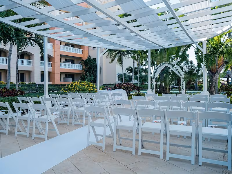 Infinity Pool Gazebo — intimate ceremony venue at Rose Hall Suites