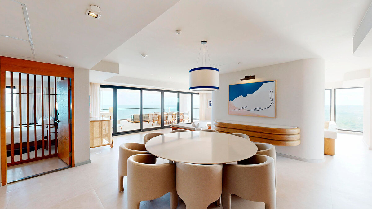 5 Bedroom Panoramic Villa Living Area — AVA Resort Cancun