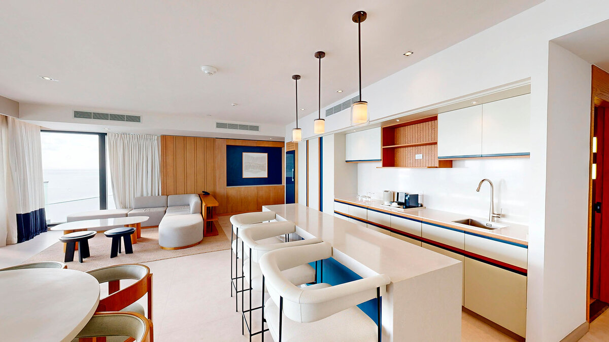 Oceanfront Central Suite Living Area — AVA Resort Cancun