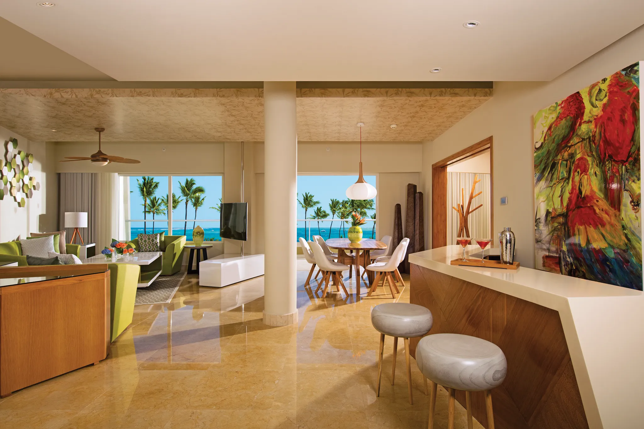 Preferred Club Presidential Suite Living Room — Dreams Onyx