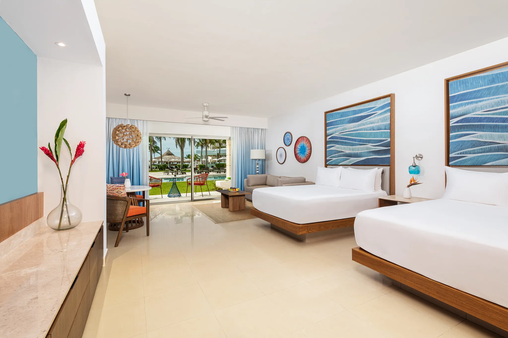 Junior Suite Pool View Double Bedroom — Dreams Puerto Morelos