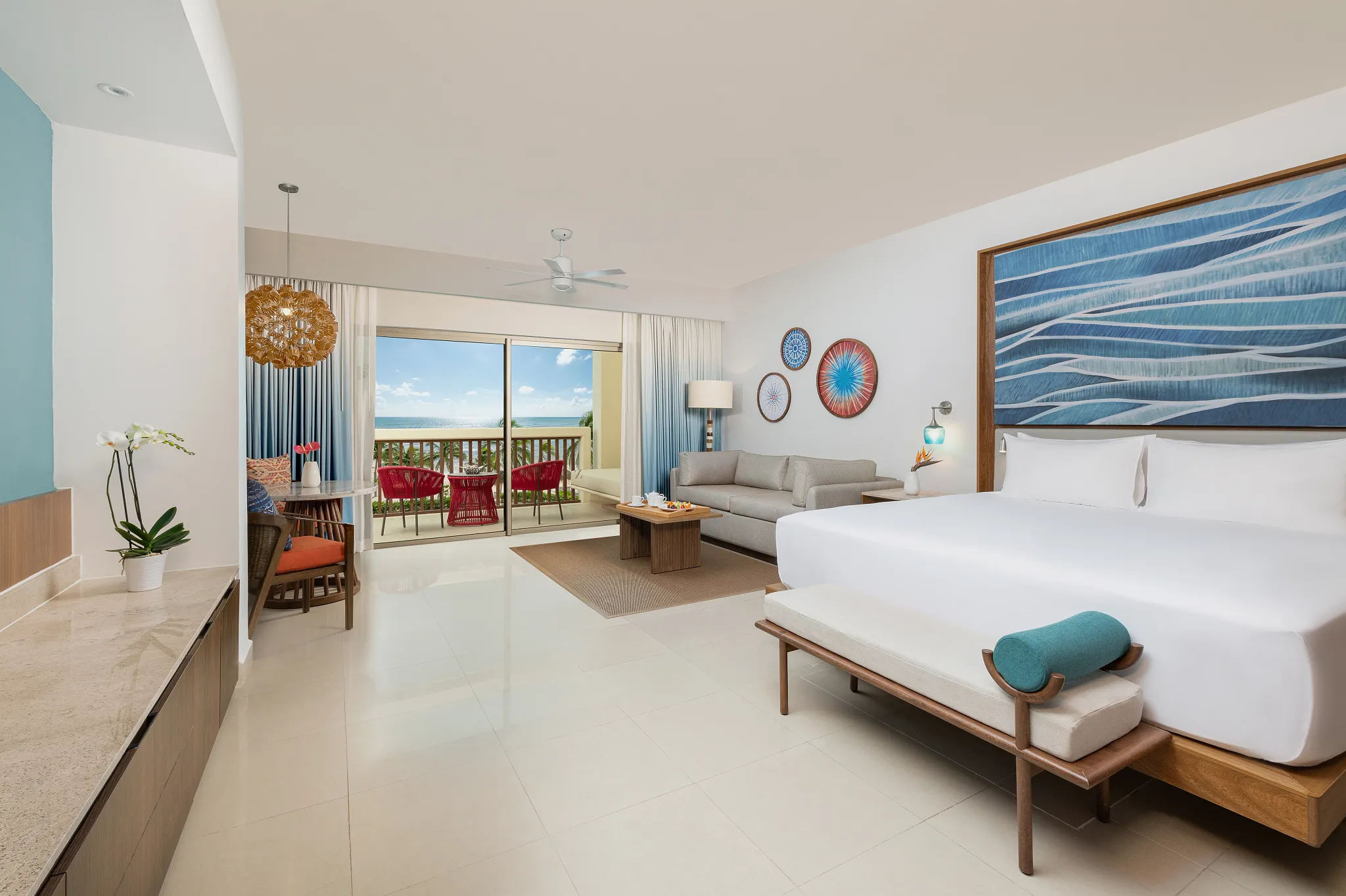 Preferred Club Junior Suite Ocean Front King Bedroom — Dreams Puerto Morelos