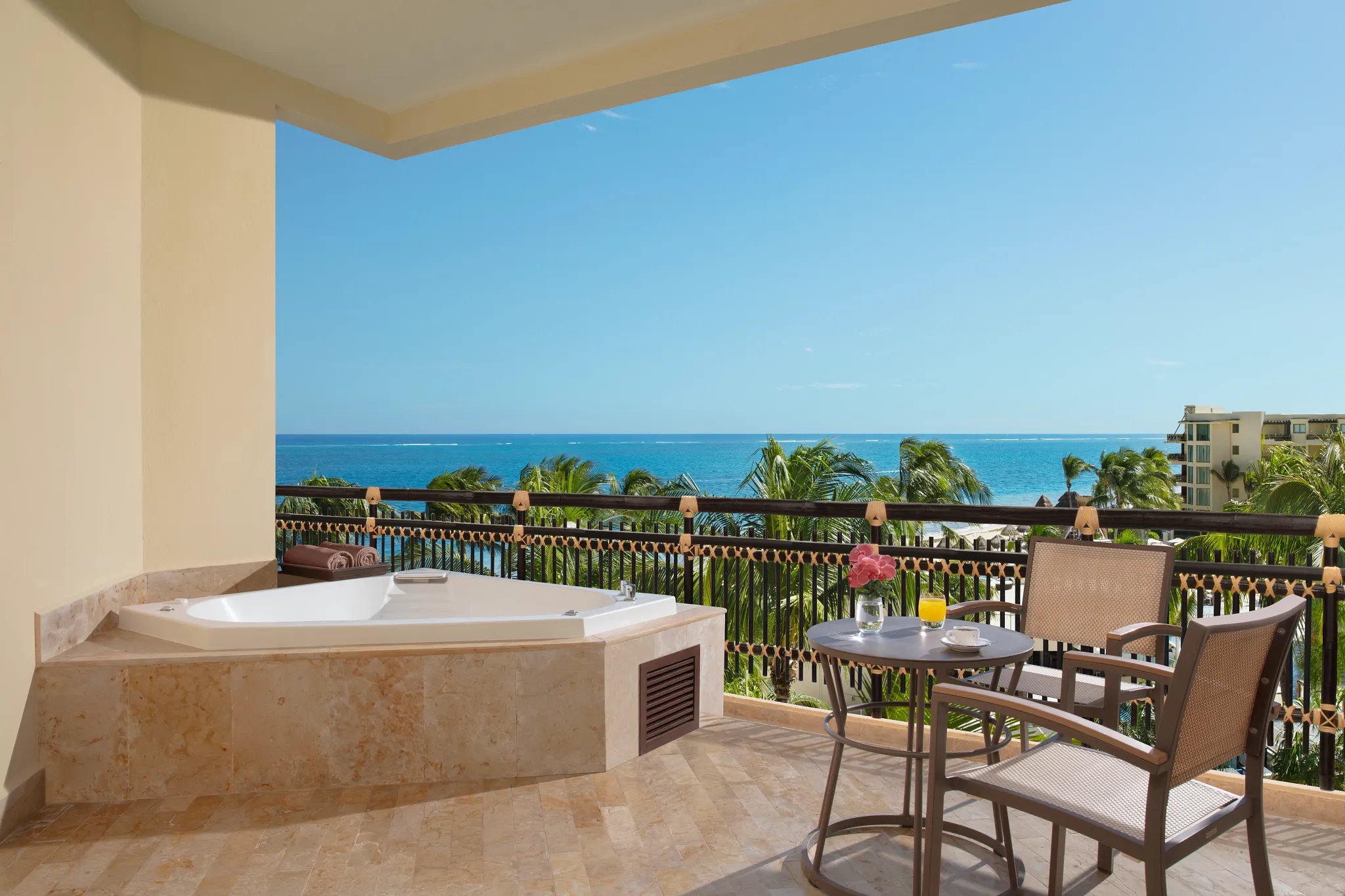 Preferred Club Ocean View balcony with hot tub