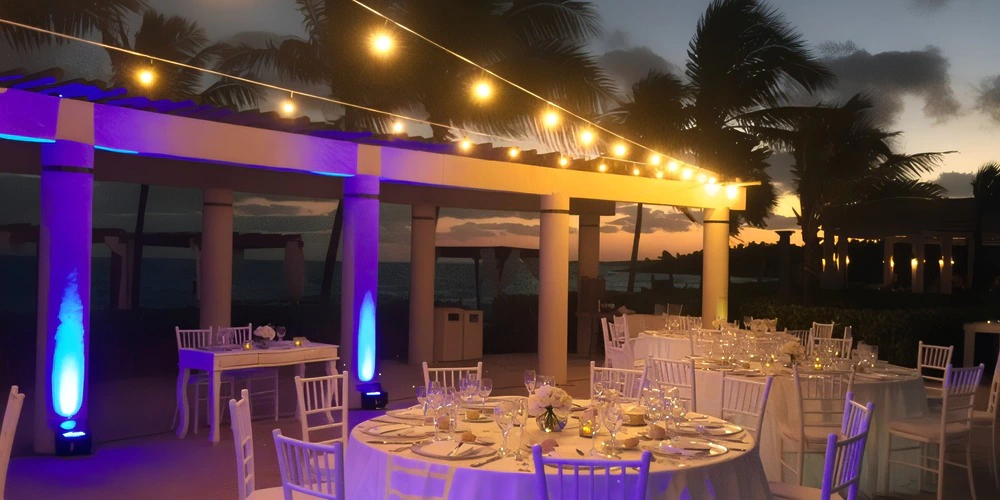 Dolphin Pool Terrace Setup — Dreams Tulum