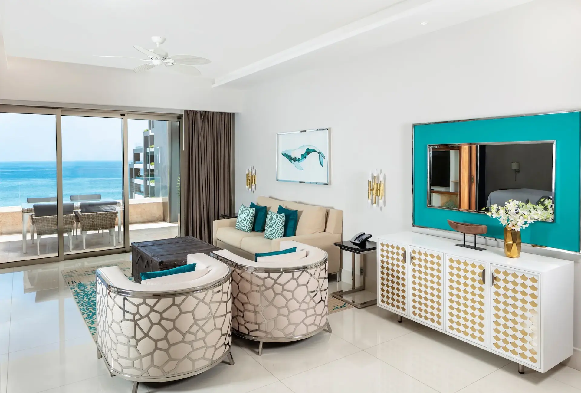 Garza Blanca Los Cabos 2 Bedroom Suite lounge