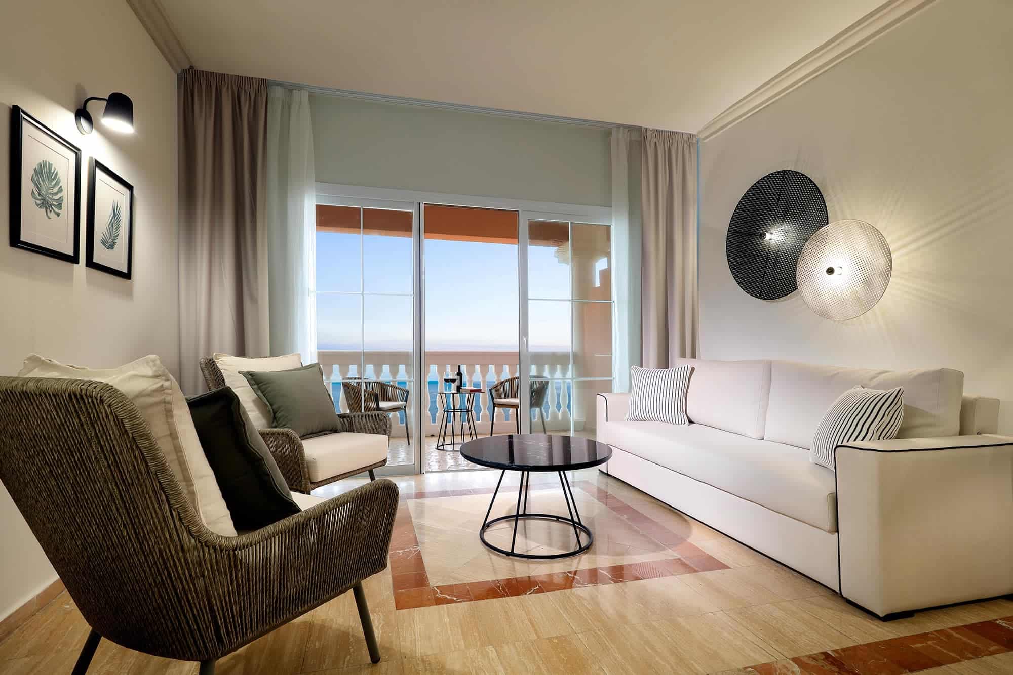 Junior Suite Oceanfront View Seating Area — Grand Palladium Jamaica