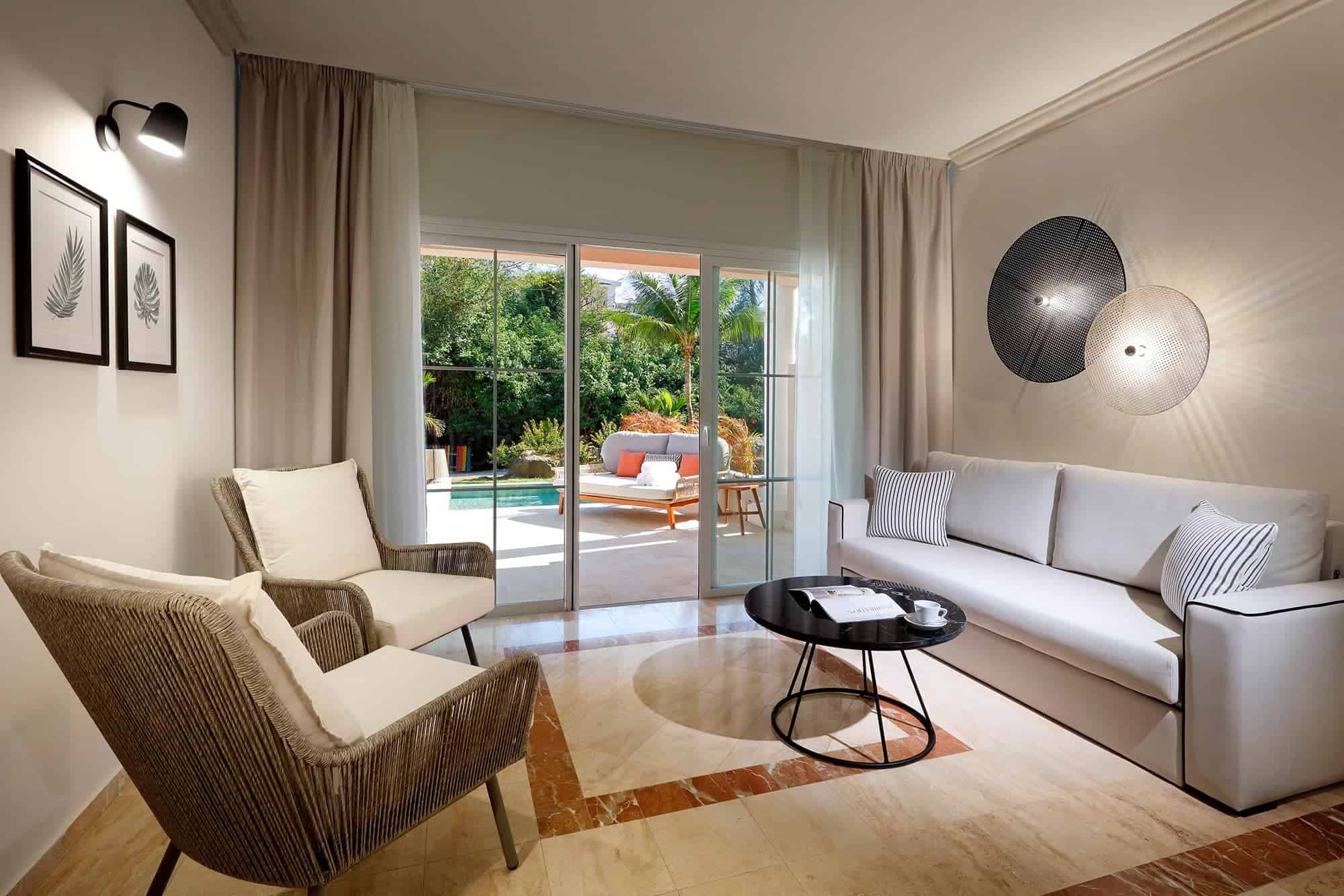Superior Junior Suite Private Pool Beachside Seating Area — Grand Palladium Jamaica