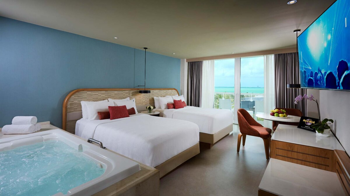 Deluxe Lagoon View Double Beds - Hard Rock Hotel Cancun