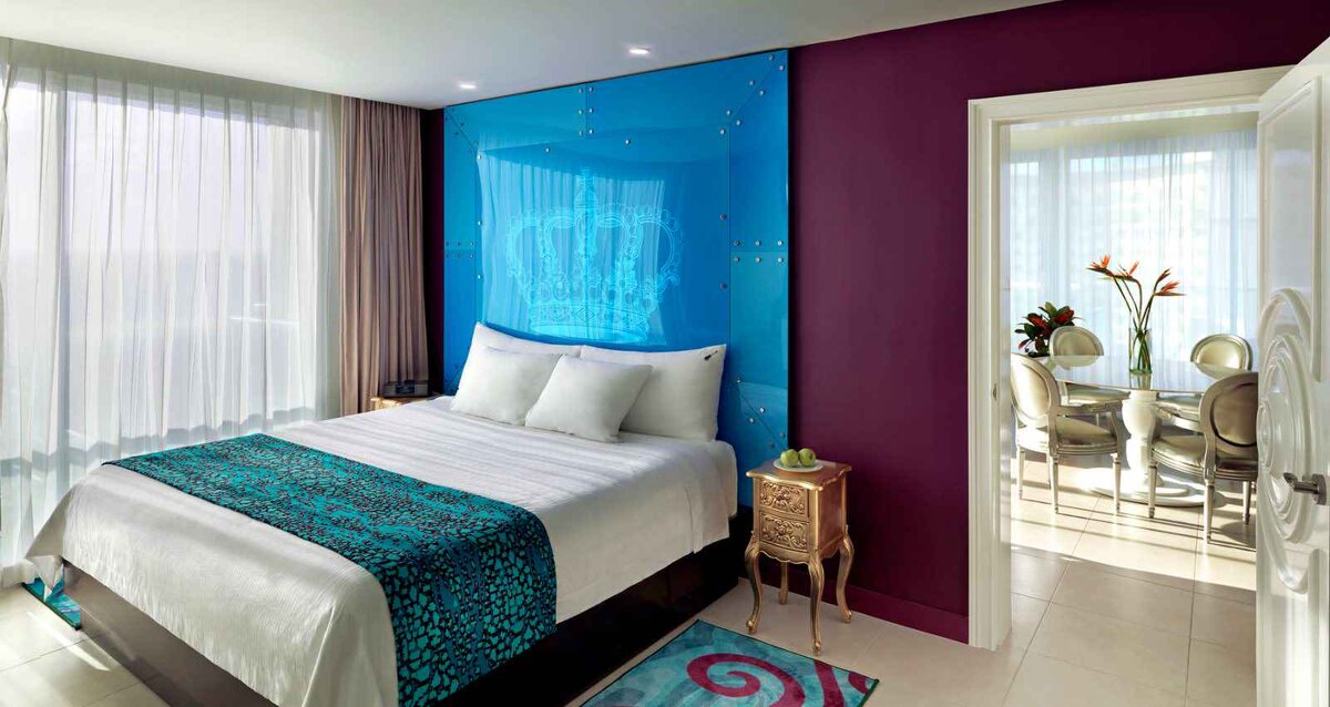 Rock Star Suite Oceanfront Bedroom - Hard Rock Hotel Cancun
