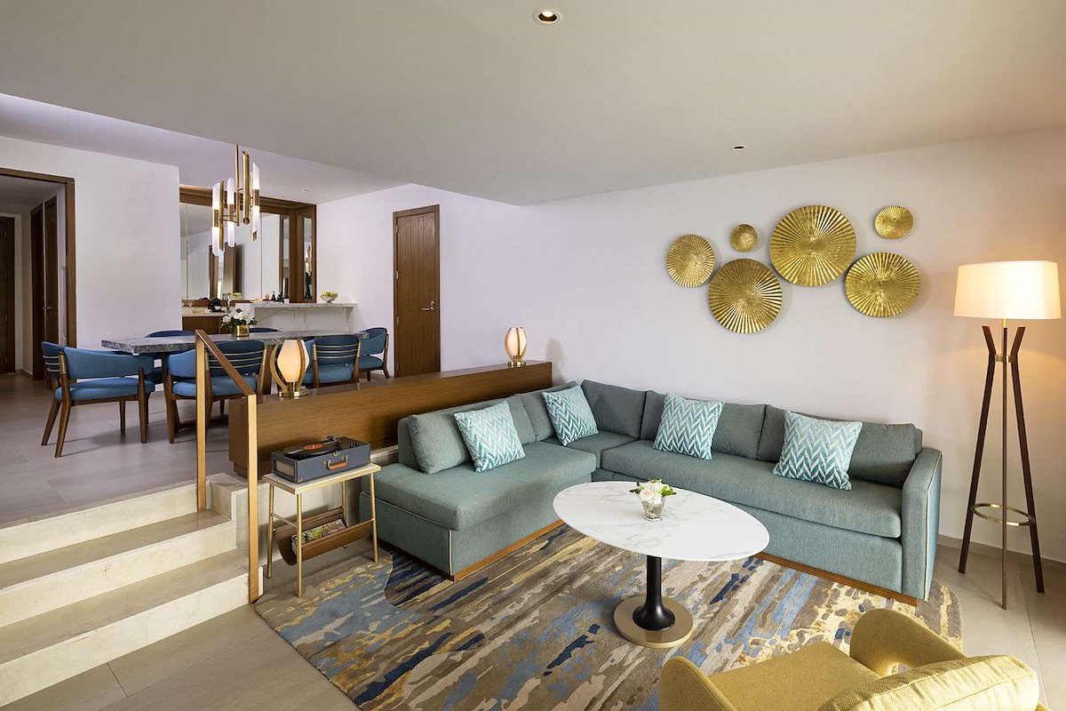 Rock Suite 1-bedroom living room — Hard Rock Hotel & Casino Punta Cana