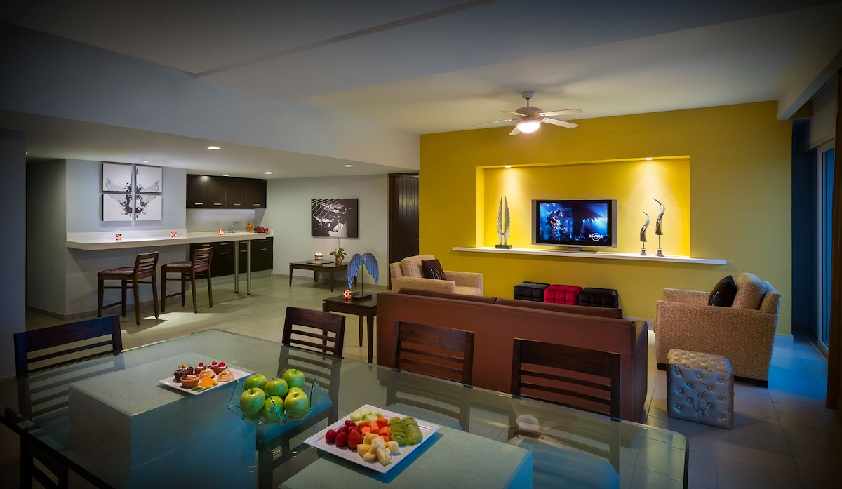 Rock Suite living room — Hard Rock Hotel Vallarta