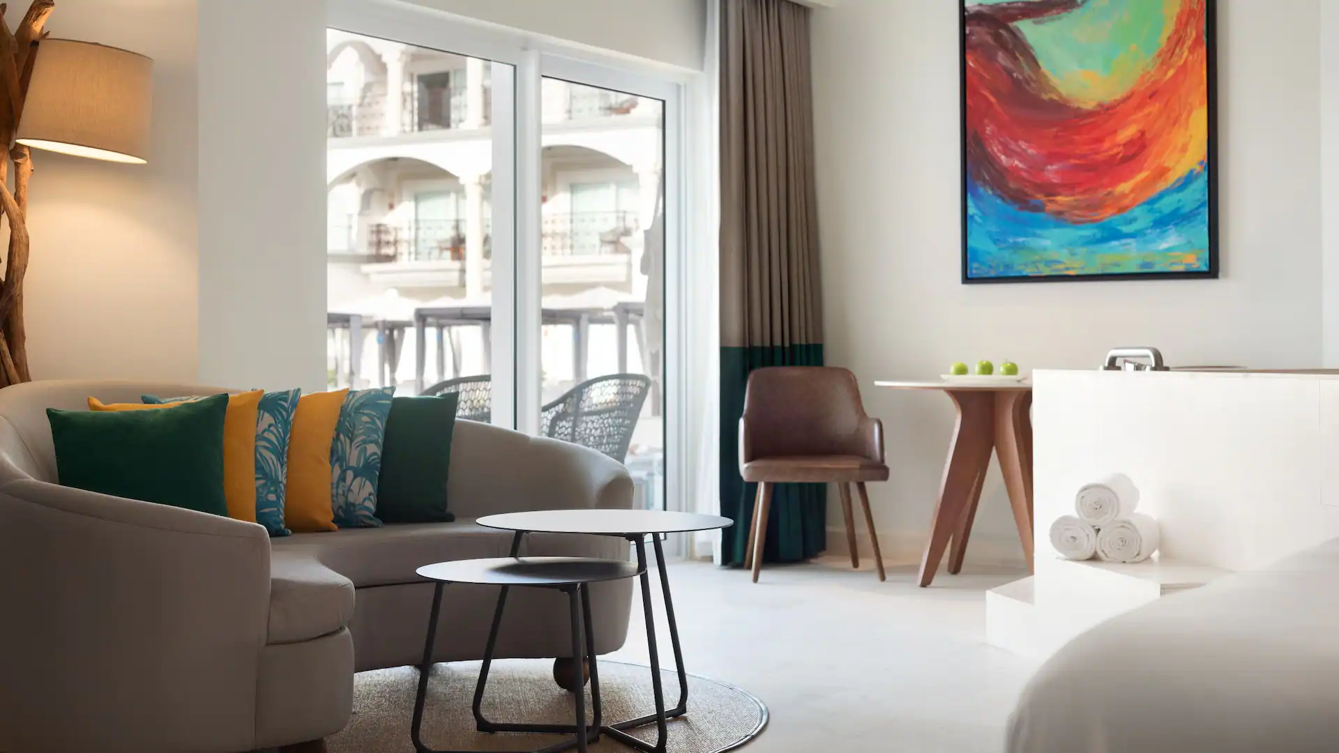 Junior Suite Pool View sitting area