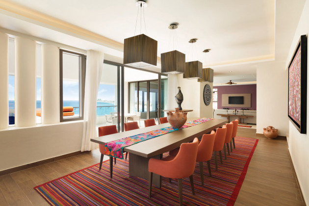 Presidential Suite dining area — Hyatt Ziva Cancun