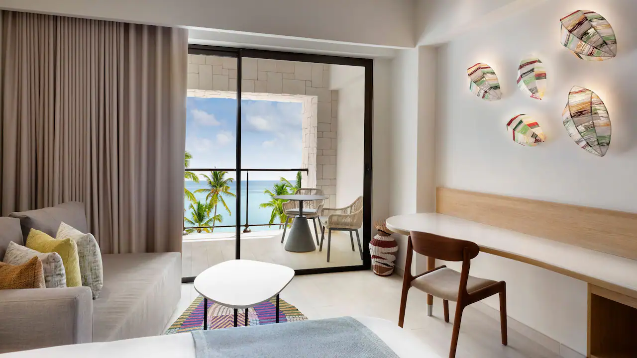 Club Ocean Front Junior Suite Double Seating Area — Hyatt Ziva Cap Cana