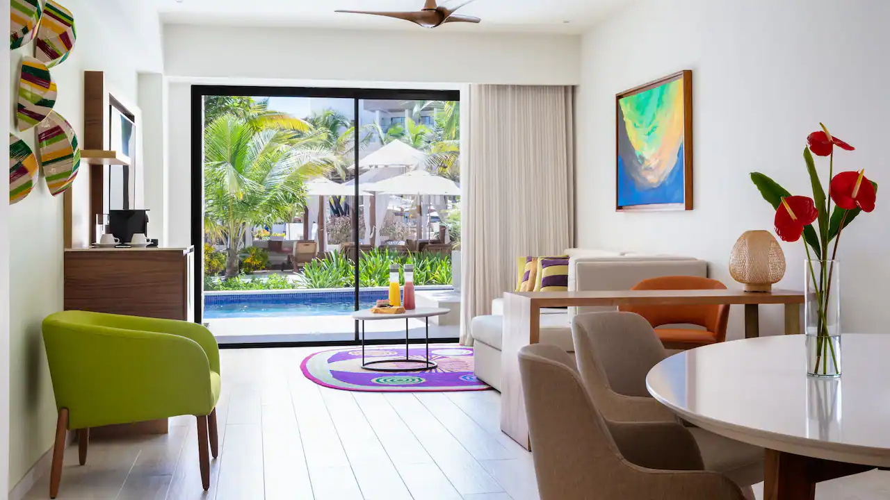 Club One Bedroom Master Swim Up Suite Seating Area — Hyatt Ziva Cap Cana