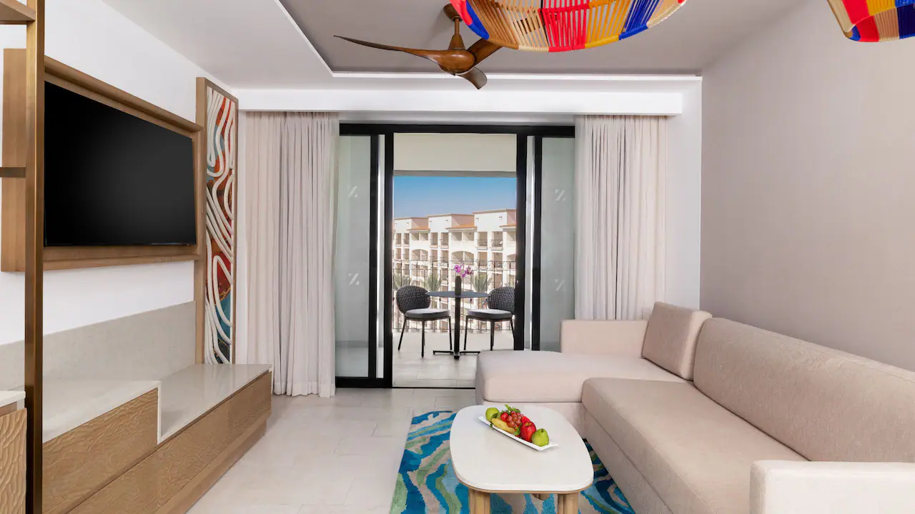 Club Deluxe Ocean View One Bedroom Master Suite Living Area — Hyatt Ziva Los Cabos