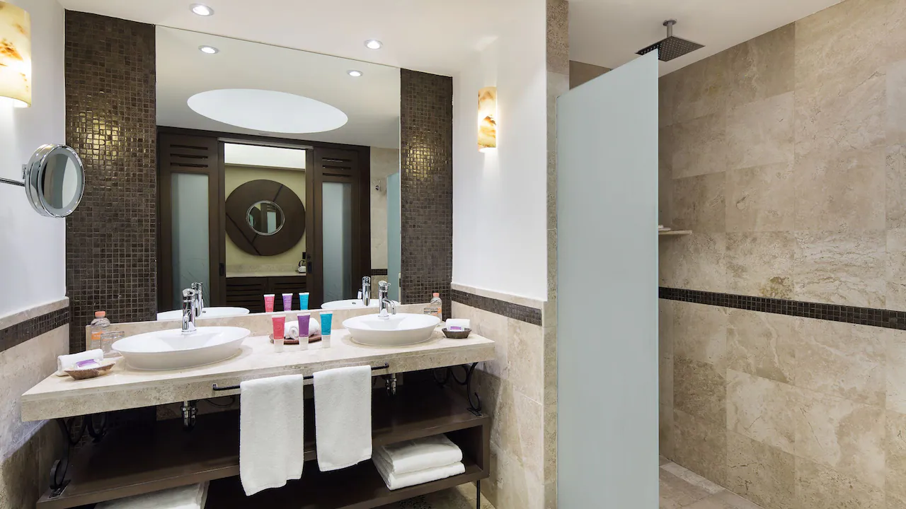 Resort View Master Bathroom — Hyatt Ziva Los Cabos