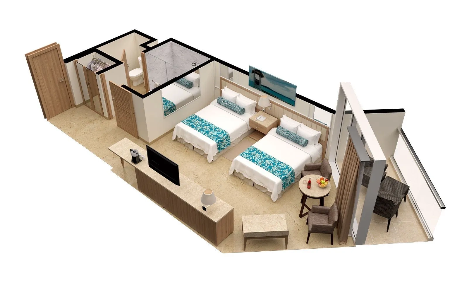 Resort View with Balcony Layout - Moon Palace Jamaica