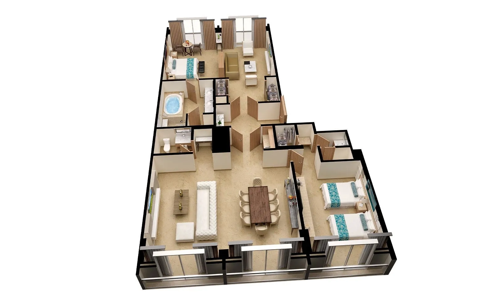 Superior Two Bedrooms Presidential Suite Layout - Moon Palace Jamaica