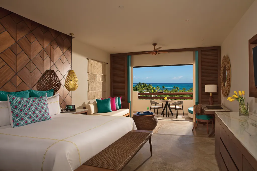 Junior Suite Ocean View king bed — Secrets Maroma Beach
