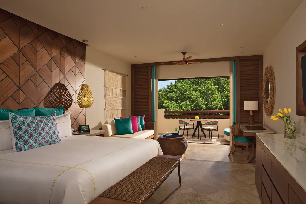 Junior Suite Tropical View king bed — Secrets Maroma Beach