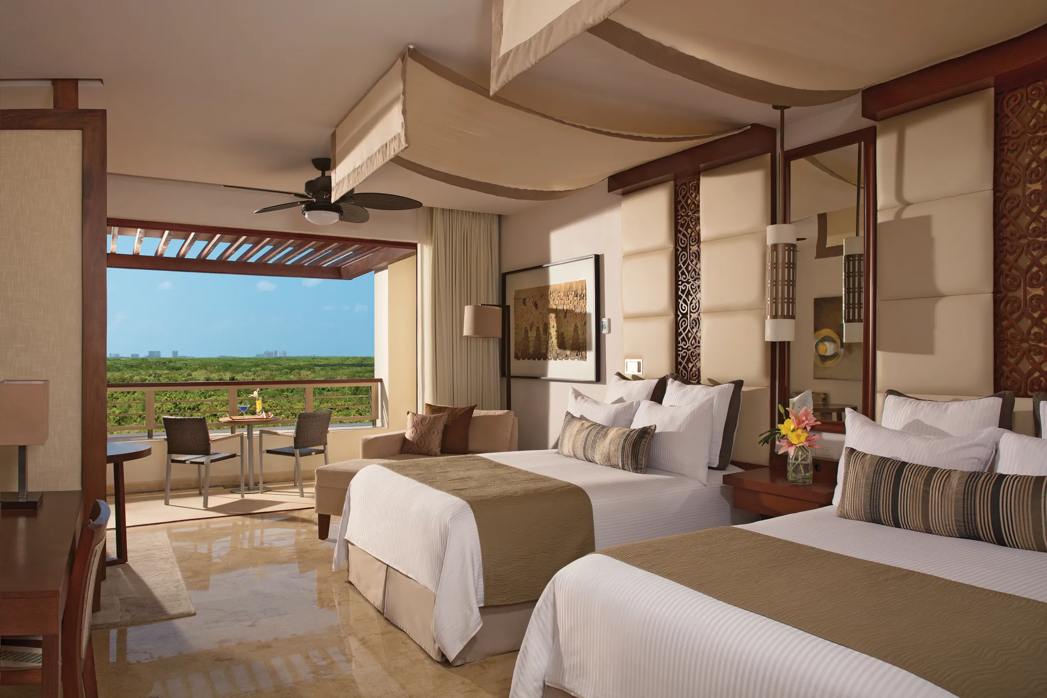 Junior Suite Garden View double beds — Secrets Playa Mujeres