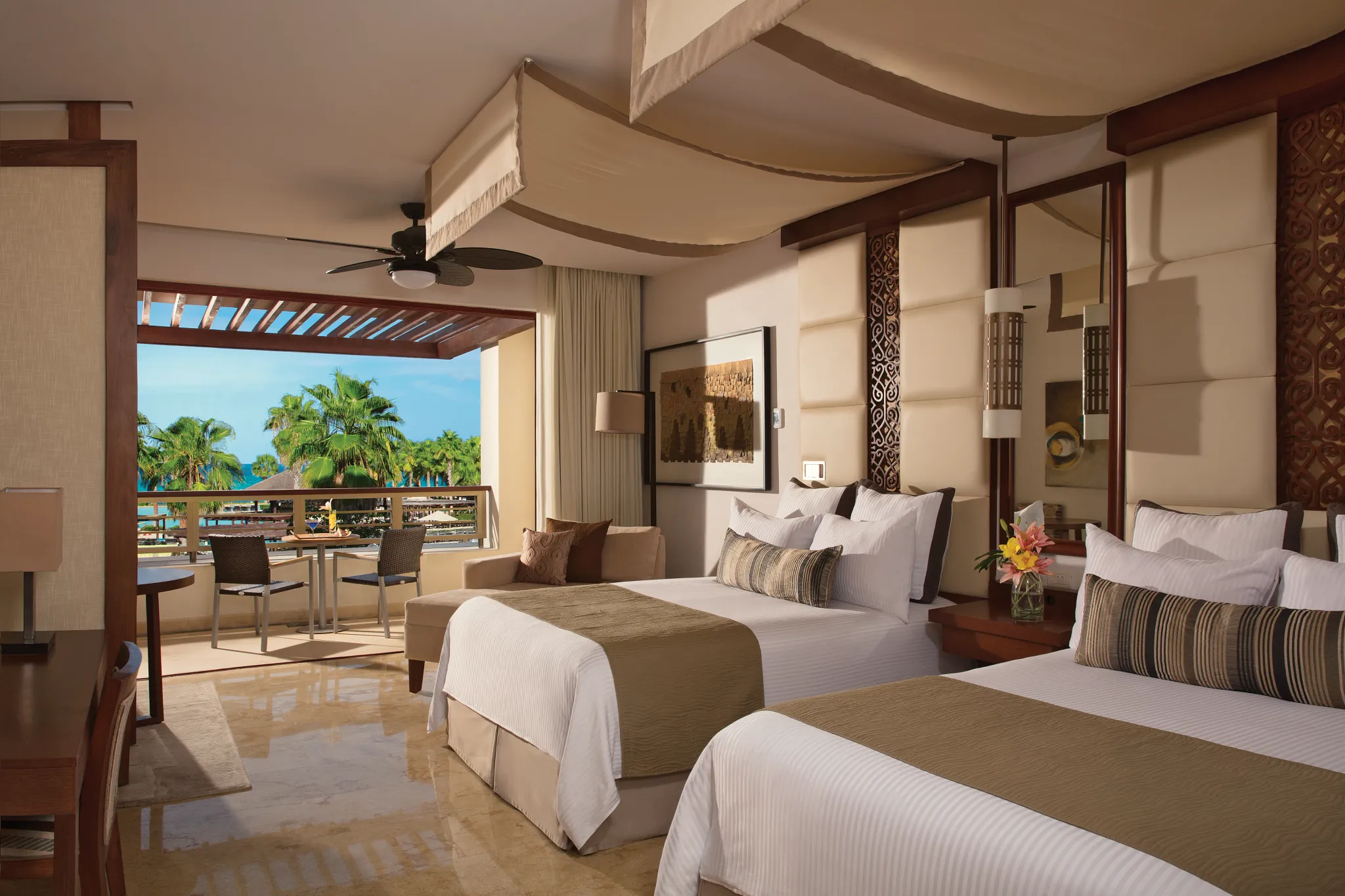 Junior Suite Ocean View double beds — Secrets Playa Mujeres