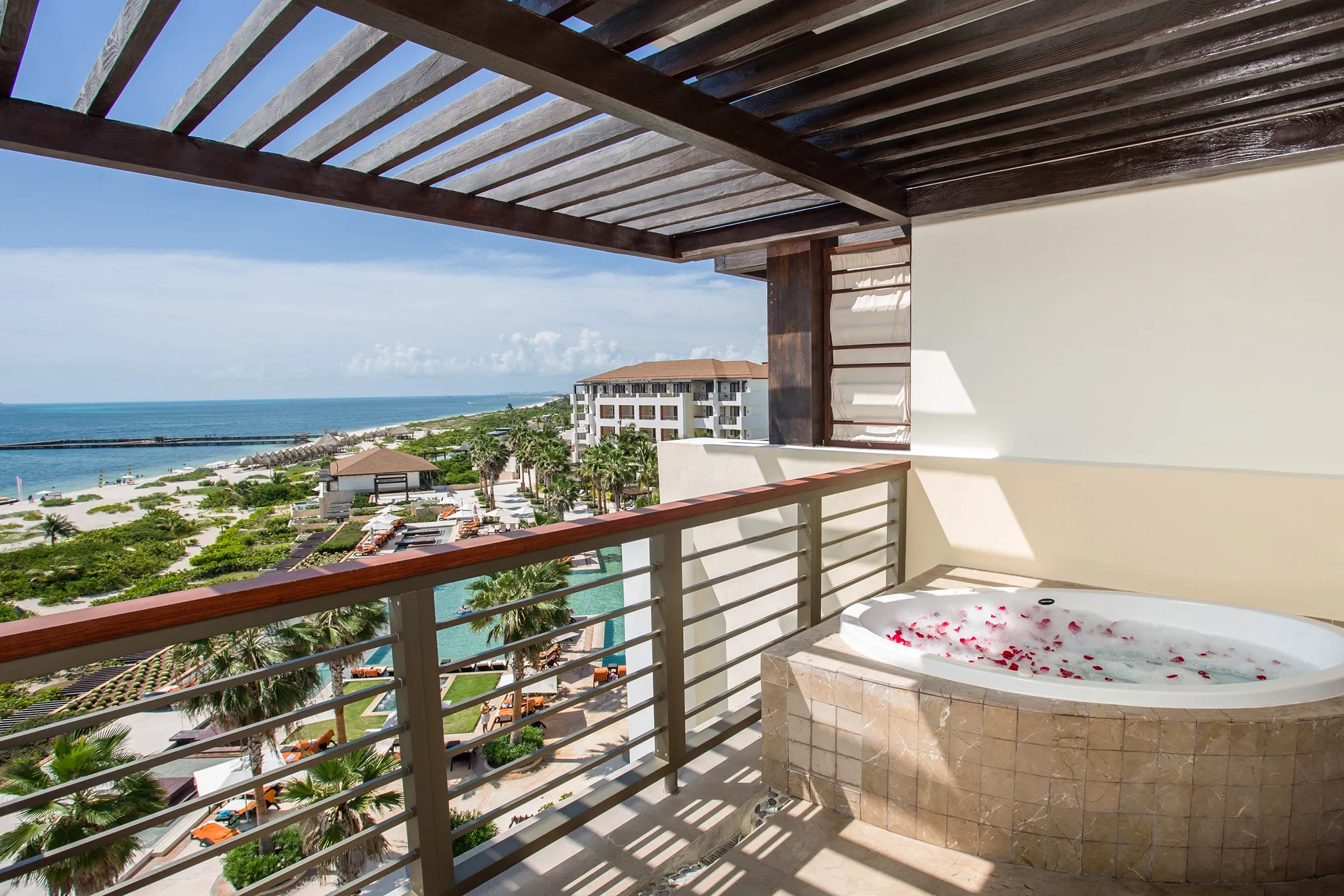 Preferred Club Master Suite ocean view terrace — Secrets Playa Mujeres