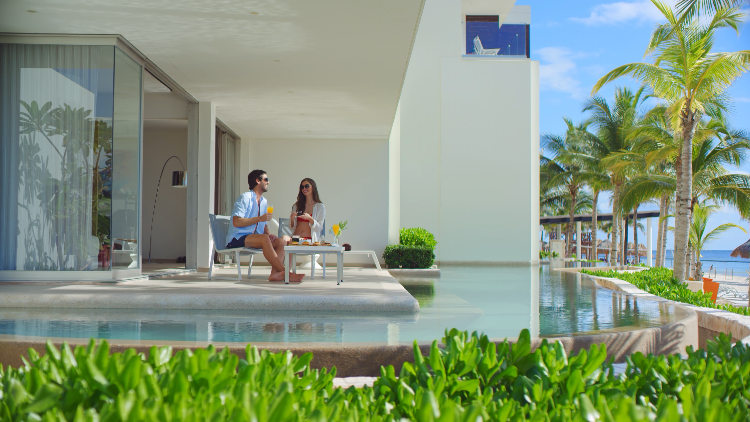 PC Master Suite Swim Out Ocean Front exterior at Secrets Riviera Cancun