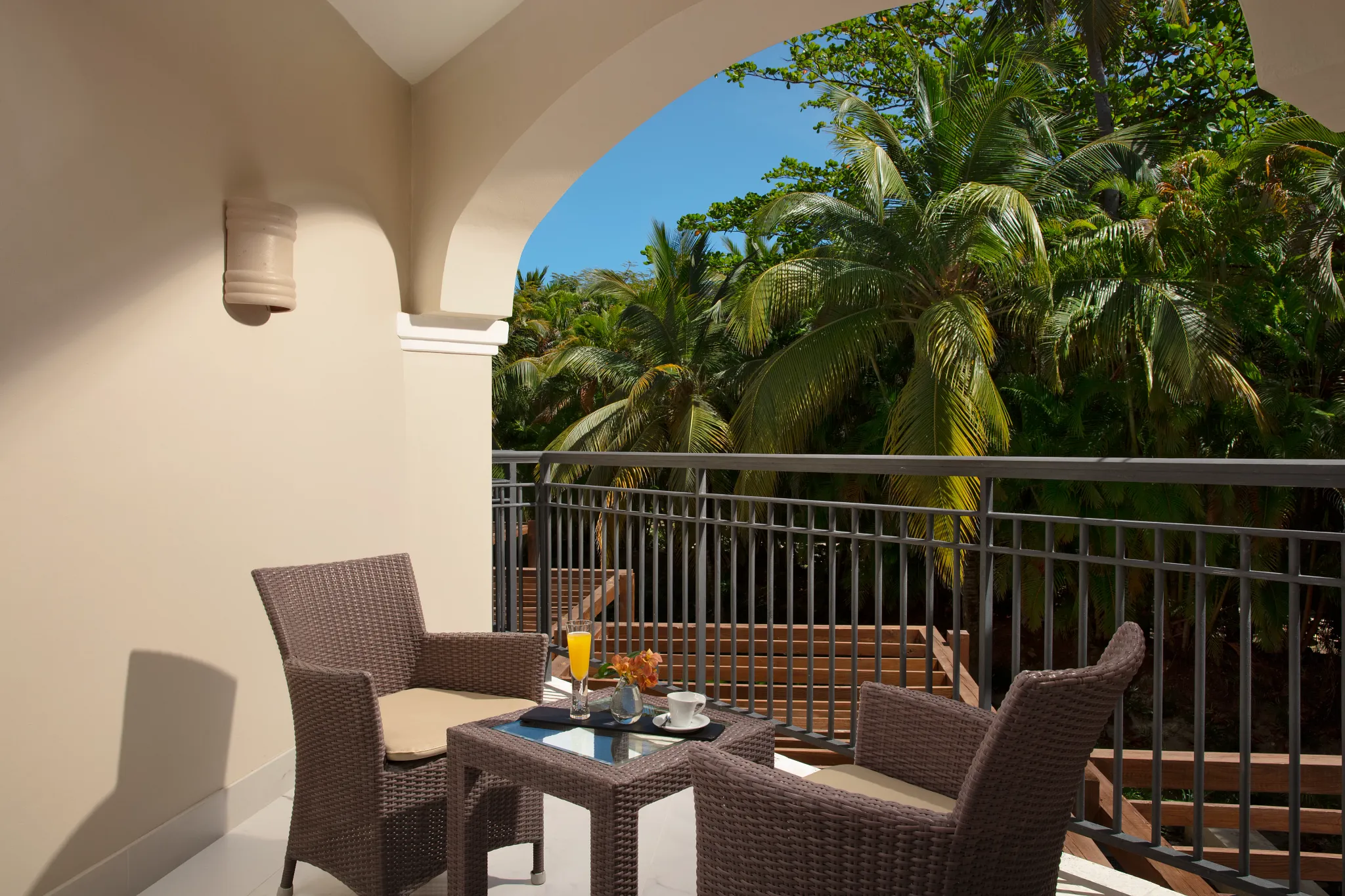 Junior Suite Tropical View terrace — Secrets Royal Beach Punta Cana