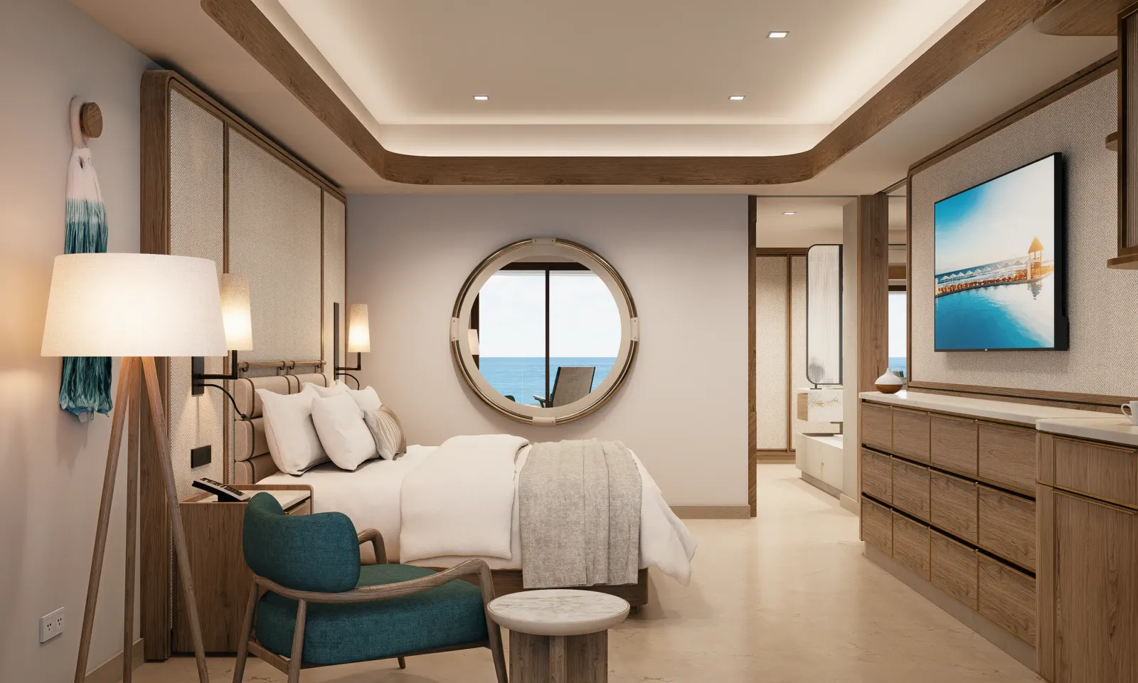 Two Bedroom Presidential Suite king bedroom — Beach Palace
