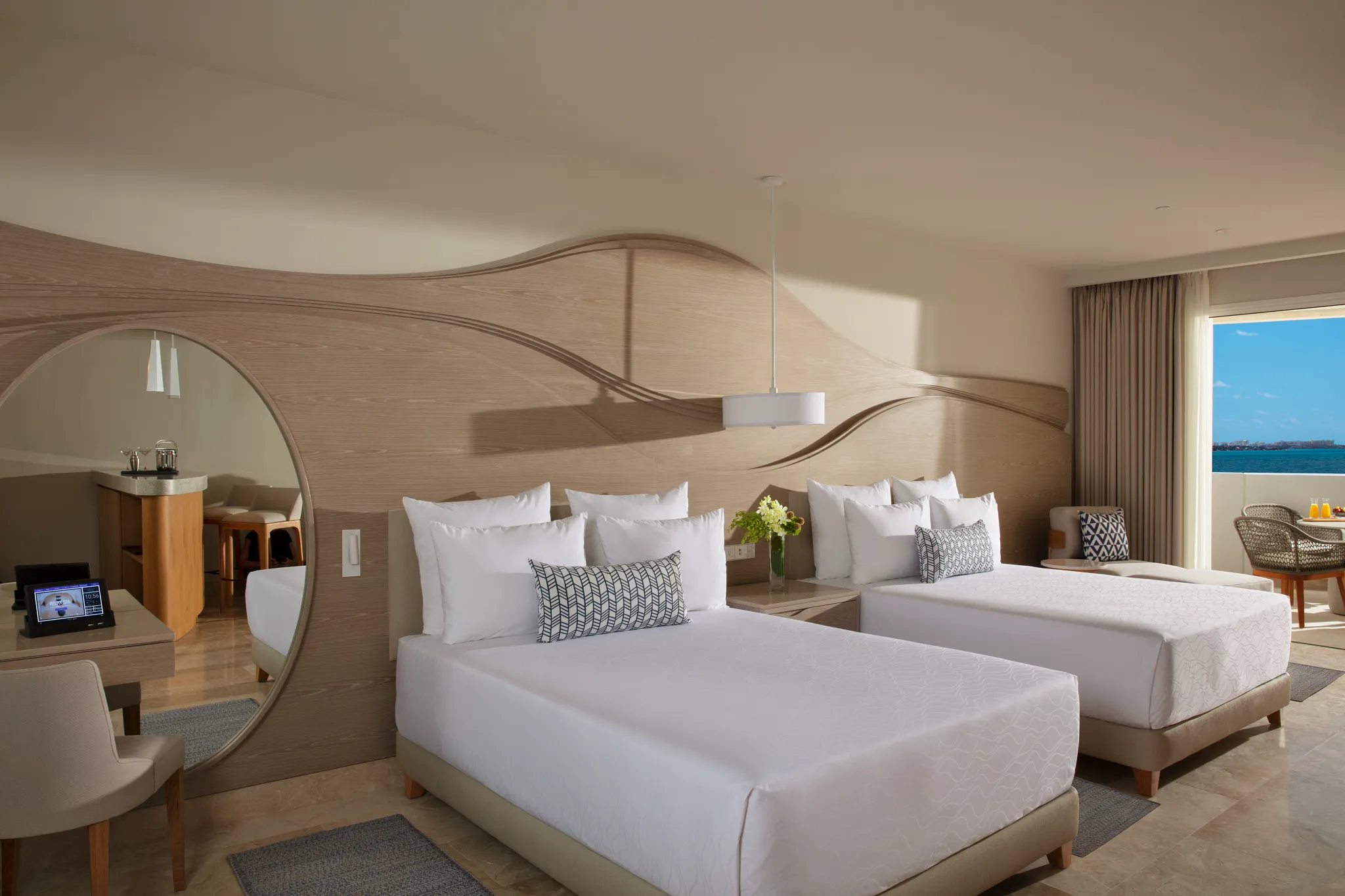 Allure Jr. Suite Lagoon View double beds — Breathless Cancun Soul