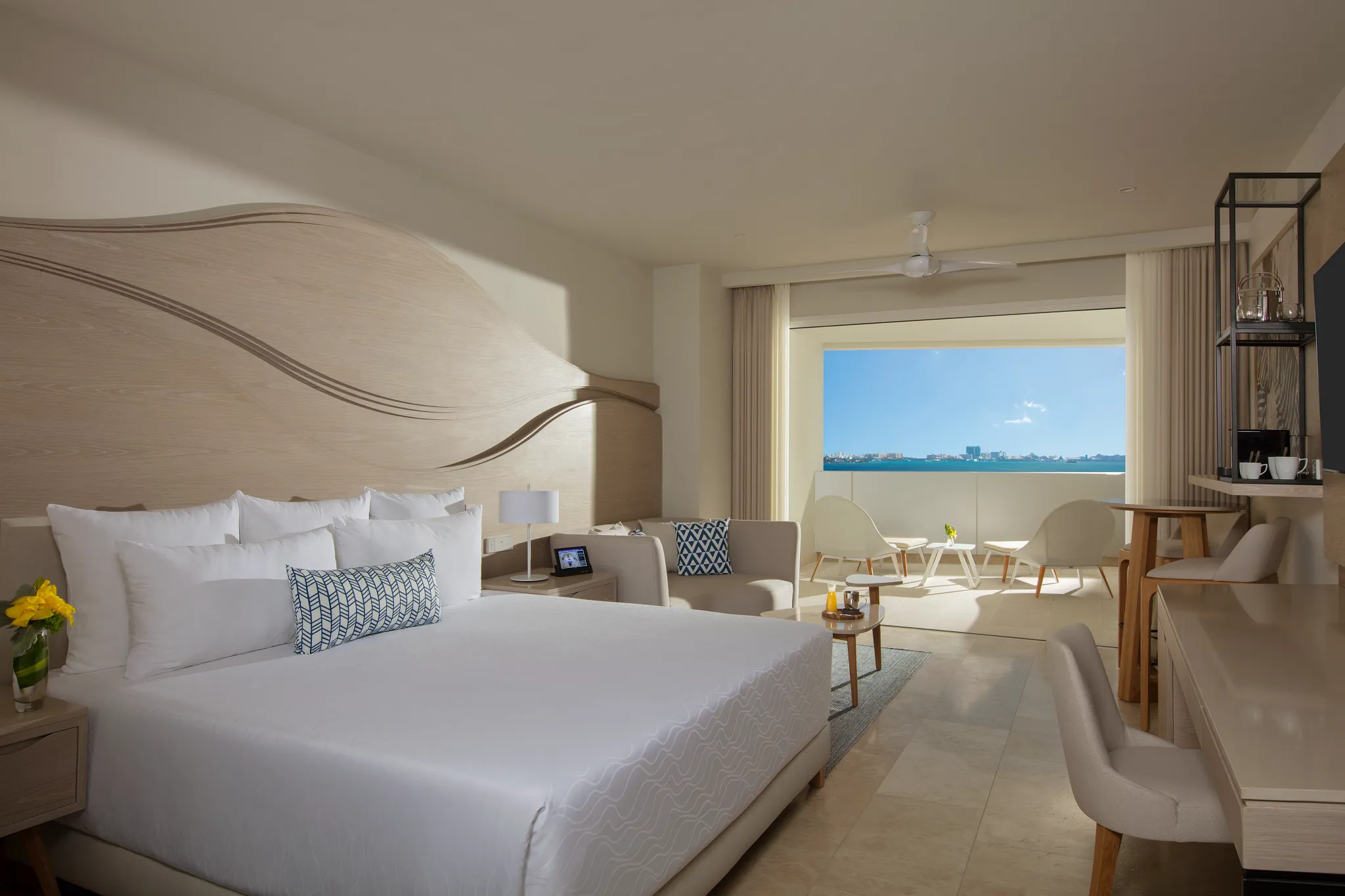 Allure Jr. Suite Lagoon View king bed — Breathless Cancun Soul