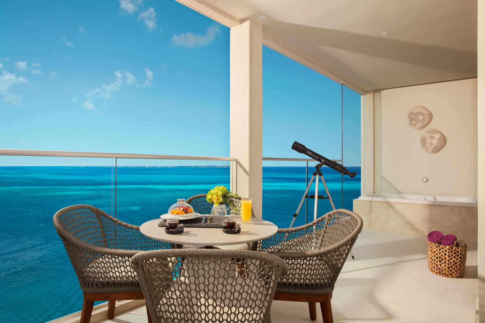 xhale club Master Suite balcony — Breathless Cancun Soul
