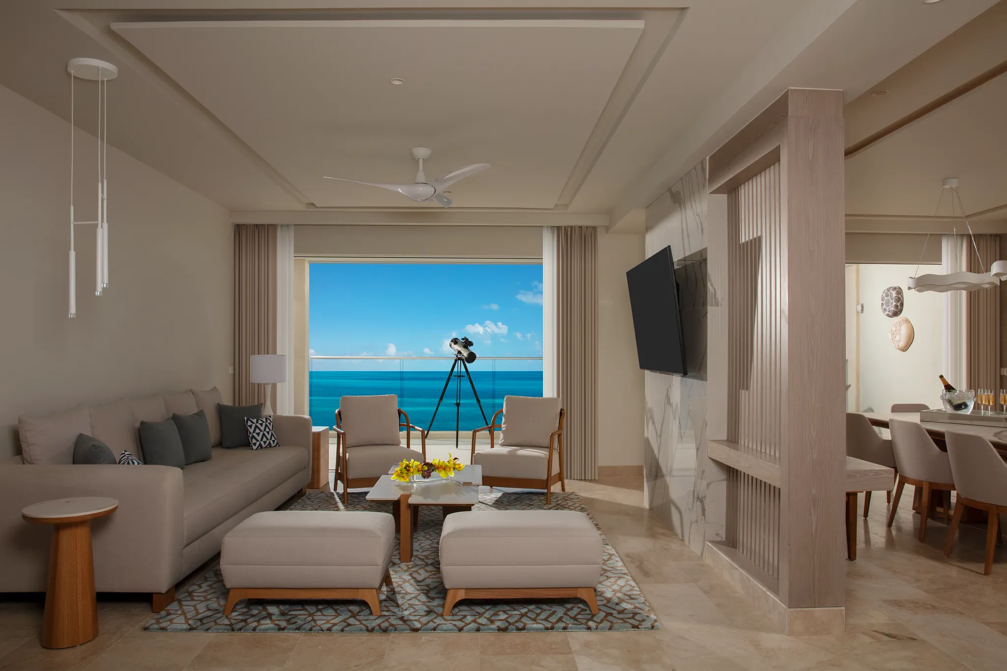xhale club Presidential Suite living area — Breathless Cancun Soul