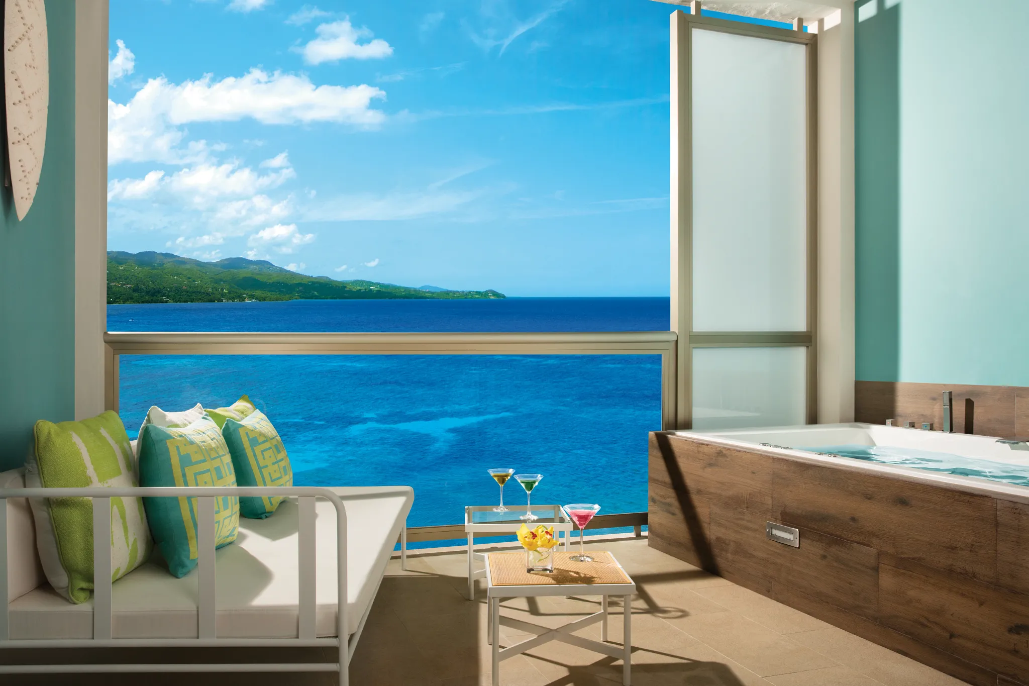 xhale Club Junior Suite Ocean View Terrace with Hot Tub