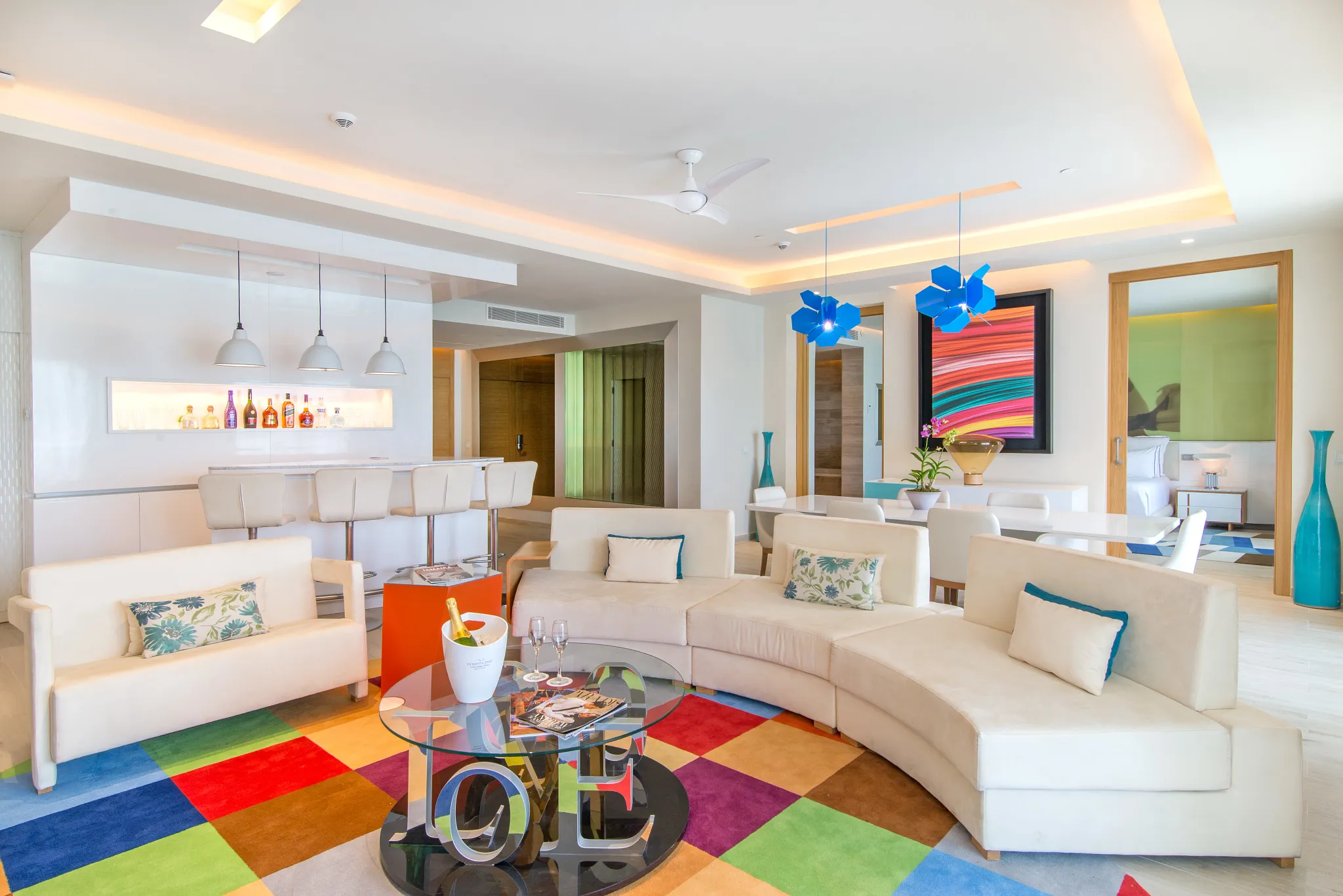 xhale Club Presidential Suite Seating Area