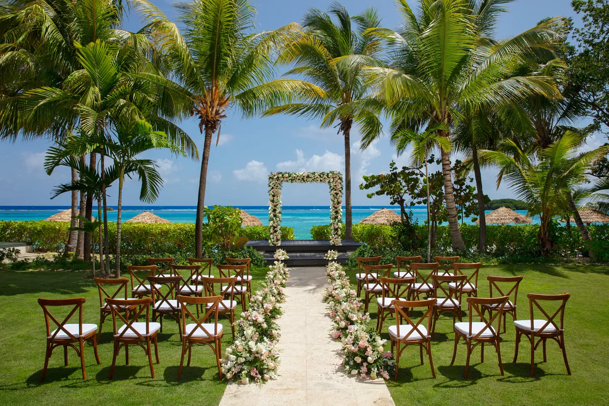 Coyaba Lawn ceremony — Zoetry Montego Bay destination wedding
